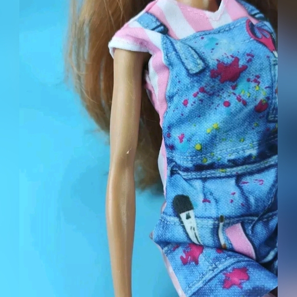 Mattel 2015 Summer Doll Kayla Face Red Hair Brown Eyes Redressed Artist Outfit - Picture 6 of 12